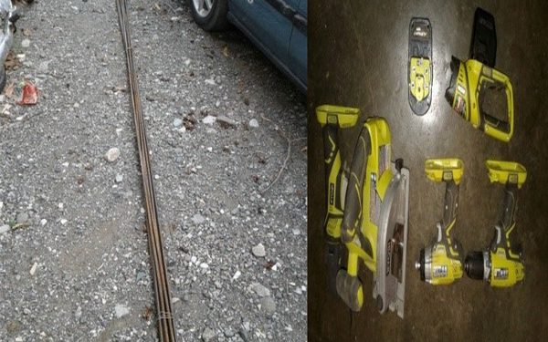 Policiales: apresamiento por sustracción de materiales varios