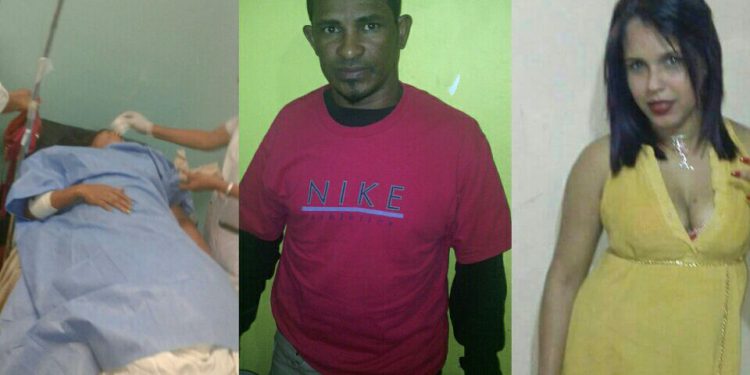Hombre y mujer apunalada