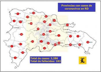 Provincias rodean a San José de Ocoa registran unos 400 casos de coronavirus
