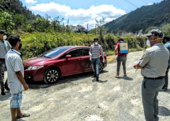 DPS destaca labor retenes e instituciones prevenir coronavirus en Ocoa