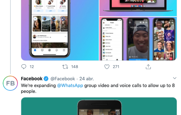 WhatsApp ya permite hacer videollamadas de hasta ocho personas