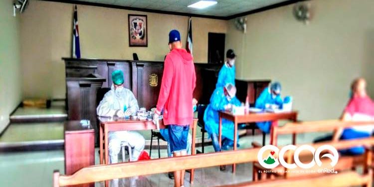 Dirección Provincial de Salud Ocoa realiza operativo pruebas rápidas de COVID-19 en tribunal