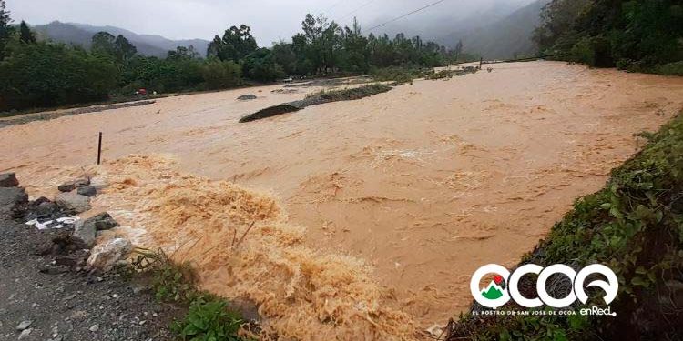 Video: Lluvias tormenta Isaías provocan desborde de río Nizao en Rancho Arriba