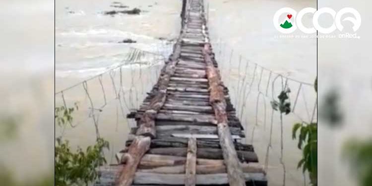 Video: El improvisado “puente peatonal” de Montenegro en Rancho Arriba  