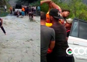 VIDEO: Voluntarios DC y comunitarios desafían crecida de arroyo para salvar vida mujer sufrió trombosis