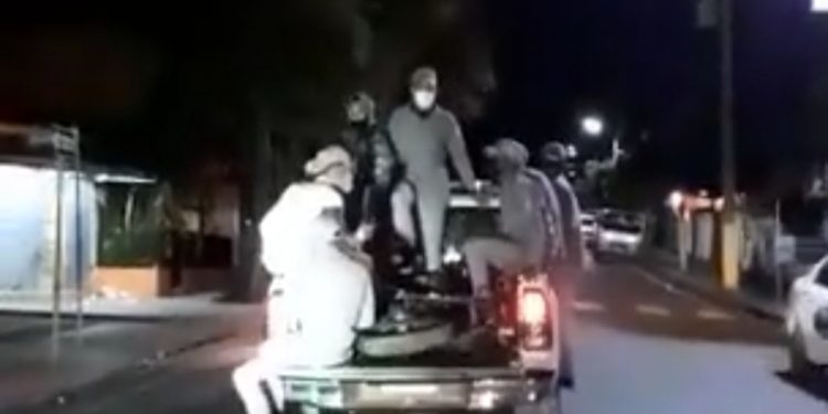 Violadores toque de queda sector Las Mercedes reciben a piedras y tiros agentes policiales