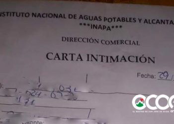 En medio de crisis Inapa envía intimación de pago a usuarios de agua