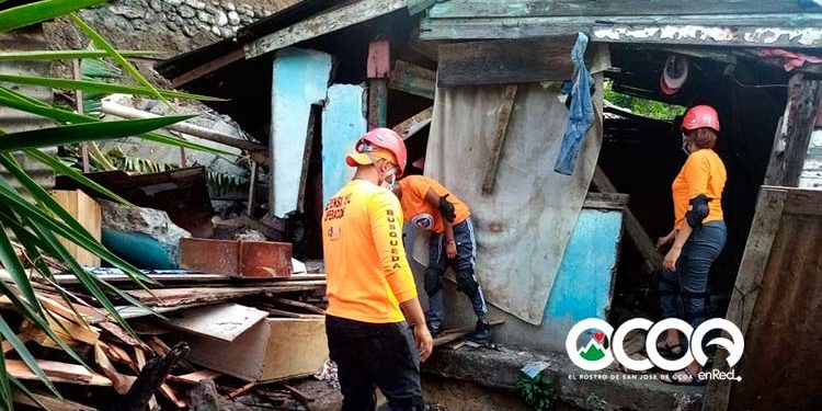 Unas 17 personas afectadas por lluvias en el sector El Rastrillo de Ocoa