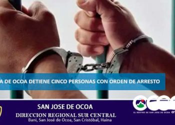 Policía arresta cinco personas por distintos hechos en Ocoa