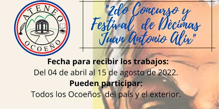 Ateneo Ocoeño anuncia Concurso y Festival de Décimas; premios de $150 mil pesos