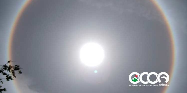 Halo solar acapara atención en Ocoa