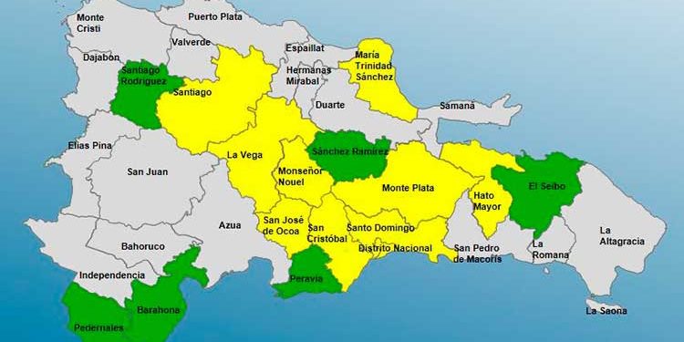 Ocoa en alerta amarilla por vaguada, lluvias continuaran
