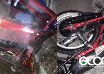 Dos muertos y tres heridos en accidente de tránsito entre camión y motocicleta en salida Ocoa-Cruce