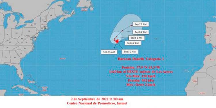 Danielle se convierte en primer huracán de 2022 en el Atlántico