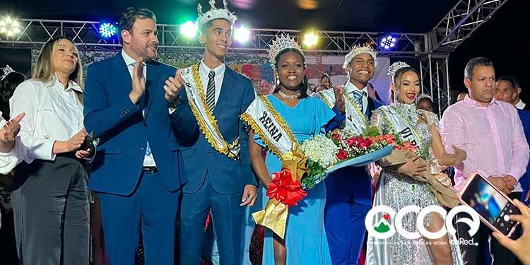 Coronan la Reina, Rey y su Corte de las fiestas patronales Ocoa 2023