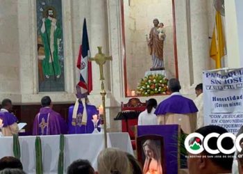 Ofician misa en memoria empleados Propeep fallecidos en accidente en Ocoa