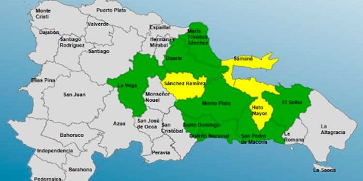 Aumentan a 11 las provincias en alerta por permanencia de vaguada