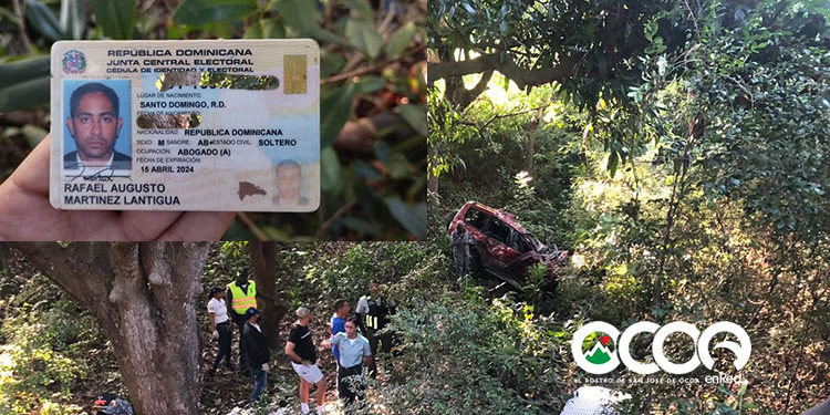 Dos personas muertas y una herida en carretera Naranjal-Ocoa