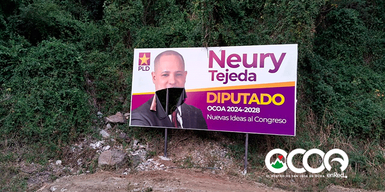 Equipo Político Neury Tejeda denuncia destruyen sus vallas promocionales
