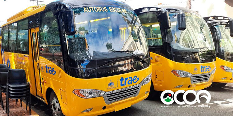 TRAE llega a Ocoa para garantizar transporte seguro de estudiantes; gobernadora resalta iniciativa