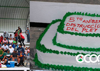 Sabana Larga celebra cinco años de destrucción de su estadio de softball con bizcocho y velas
