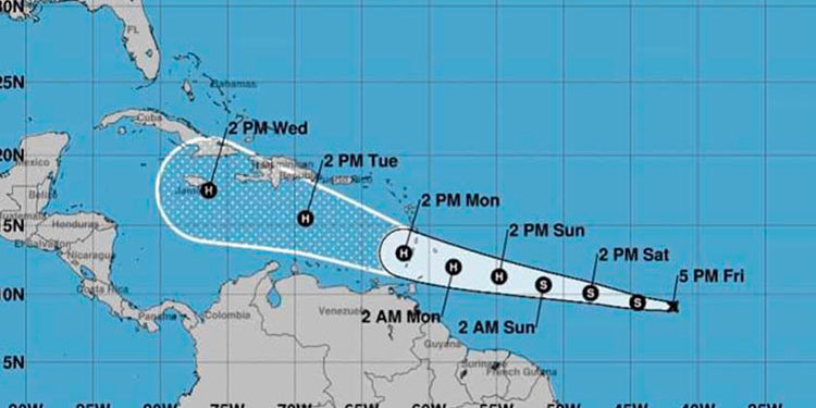 Se forma depresión tropical y se enfila hacia el territorio dominicano