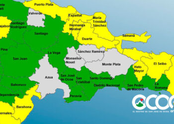 Ocoa en alerta verde, Indomet dice que seguirán las lluvias