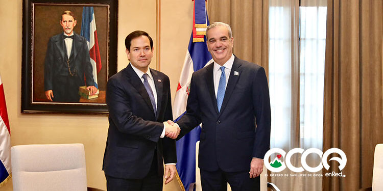 Presidente Abinader recibe al secretario de Estado de los Estados Unidos, Marco Rubio