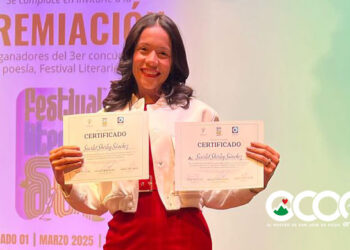 Escritora ocoeña es reconocida en los Premios de Cuento y Poesía del VI Festival Literario Sur