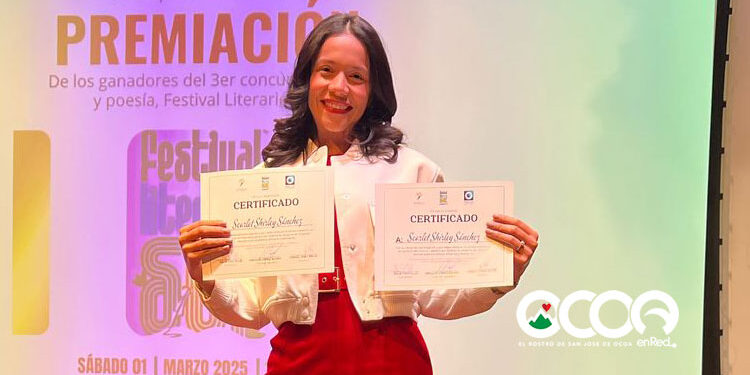 Escritora ocoeña es reconocida en los Premios de Cuento y Poesía del VI Festival Literario Sur