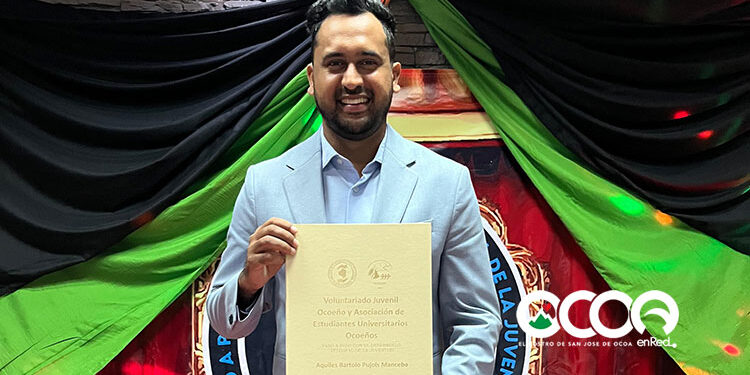 Reconocen como joven orgullo ocoeño al periodista Andy Pujols