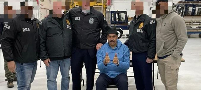 Trump comparte imagen de Nicolás Maduro después de su captura a manos de EE.UU.