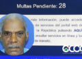 Anciano de 68 años nunca ha sido fiscalizado y aparece con 28 multas de la DIGESETT