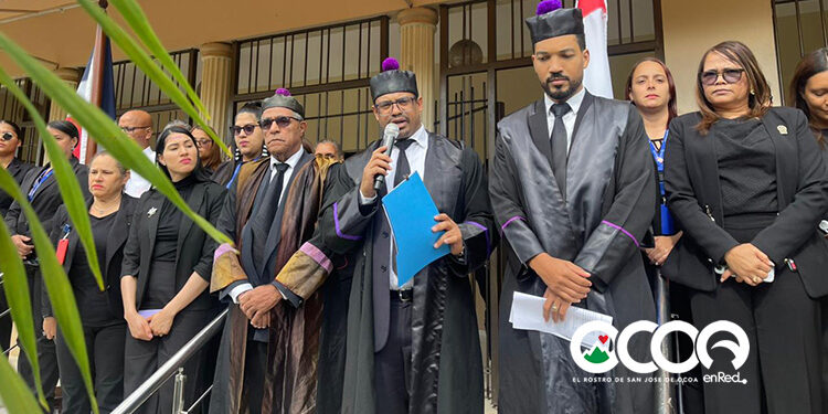 Servidores judiciales de Ocoa se suman a paro nacional por dignidad laboral