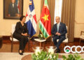 Presidente Abinader recibe a su homóloga de Surinam, Jennifer Geerlings-Simons, en visita oficial