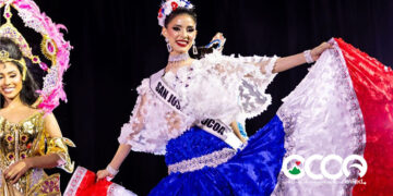Alana Chalas Prinde homenaje a la marchanta criolla con un traje típico inspirado en San José de Ocoa