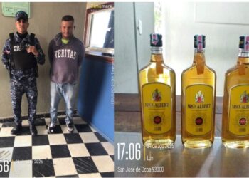 Policía Nacional detiene a hombre sorprendido intentando sustraer bebidas alcohólicas en supermercado de San José de Ocoa