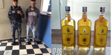 Policía Nacional detiene a hombre sorprendido intentando sustraer bebidas alcohólicas en supermercado de San José de Ocoa